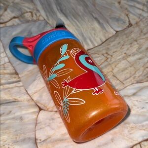 Contigo Kids Water Bottle with Toucan Design - Orange and Blue 14oz